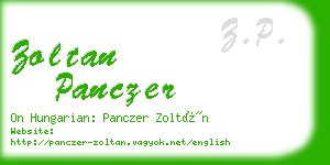 zoltan panczer business card